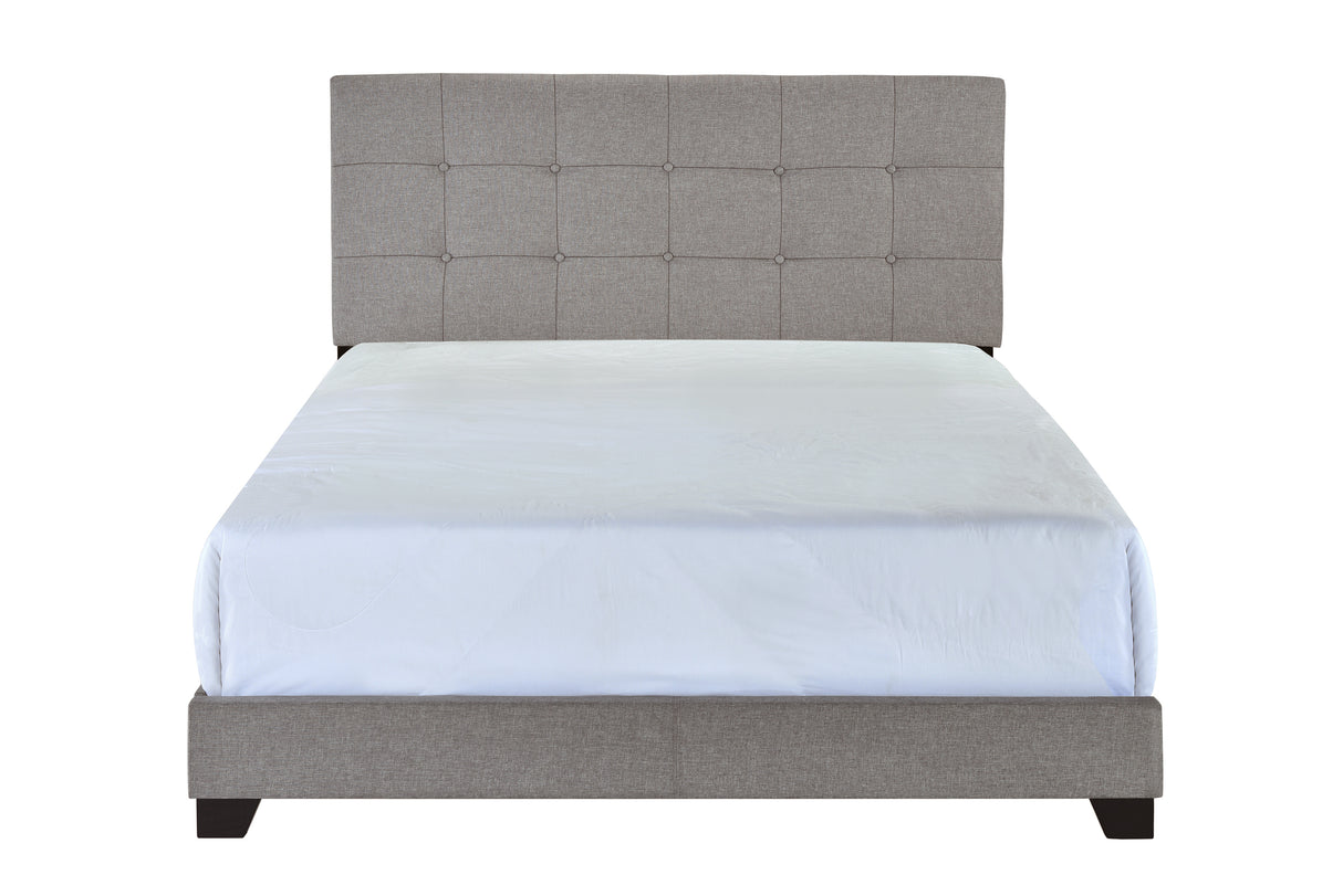 Florence Full Hb+Fb+Side Rail Grey Queen bed