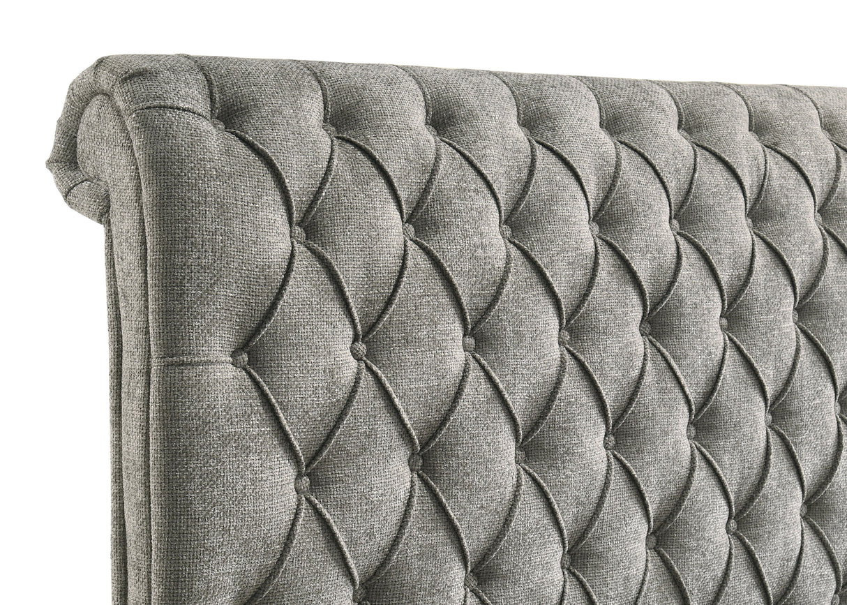 Kate Platform Bed L.Grey Tweed