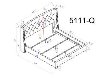 Eva Bed Black Queen bed