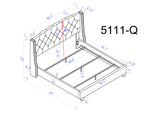 Eva Bed Frame - Dove Gray Queen bed