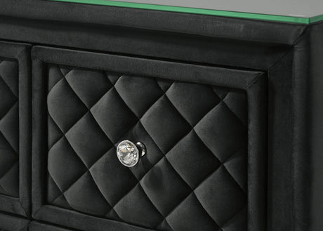 Cameo Panel Bedroom Group - Black