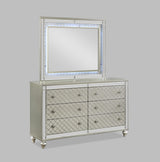 Cristian Bedroom Group Champagne dresser and mirror
