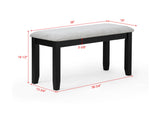 Lester 6-Piece Dining with Bench L.Grey