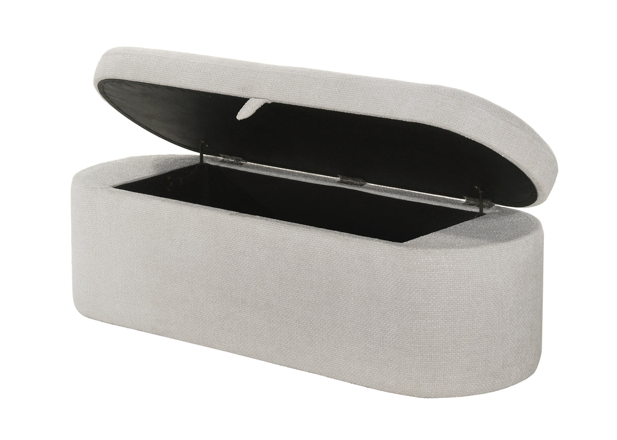 Philipa Storage Bench-Oatmeal Tweed