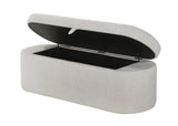 Philipa Storage Bench-Oatmeal Tweed