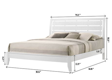Evan White Bedroom Group King bed