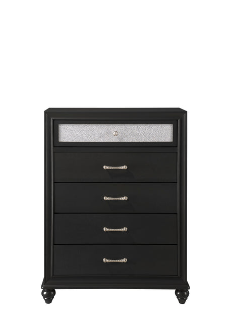 Lila Black Bedroom Group chest