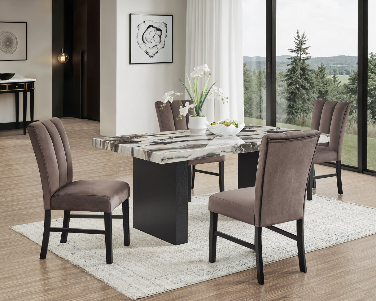 Vega Faux Marble Dining Set