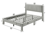 Lucia Bed Frame Light Gray Queen bed