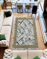 Marble Area Rug 1042 Light Gold