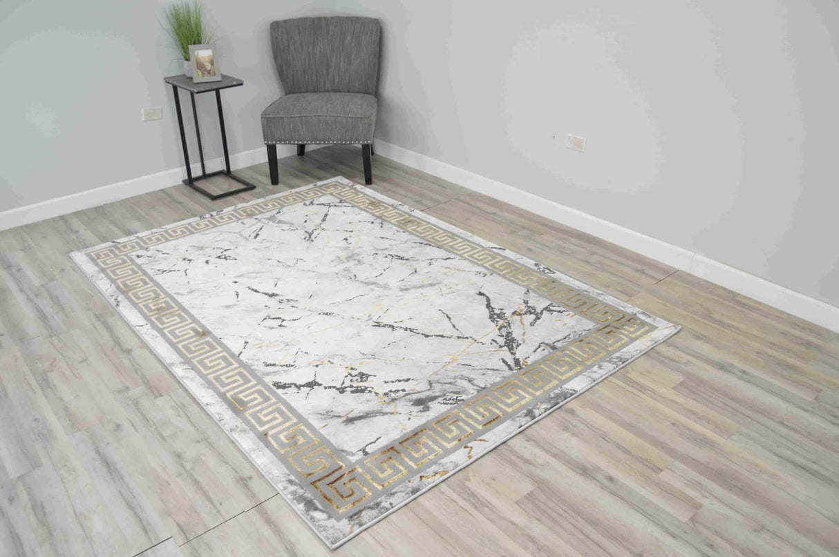 Marble Area Rug 1042 Grey