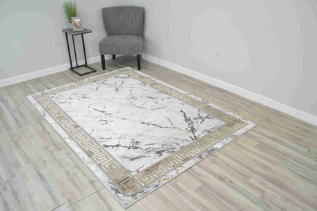 Marble Area Rug 1042 Grey