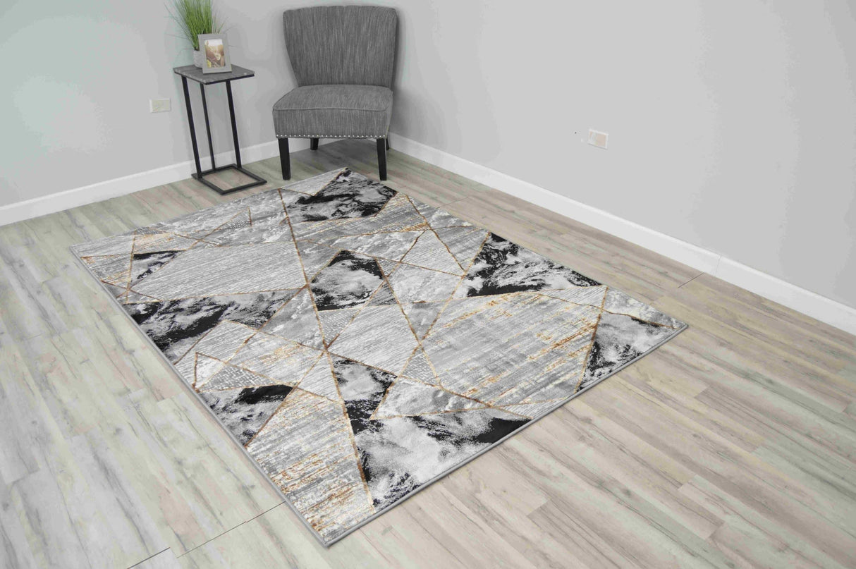 Marble Area Rug 1043 Black