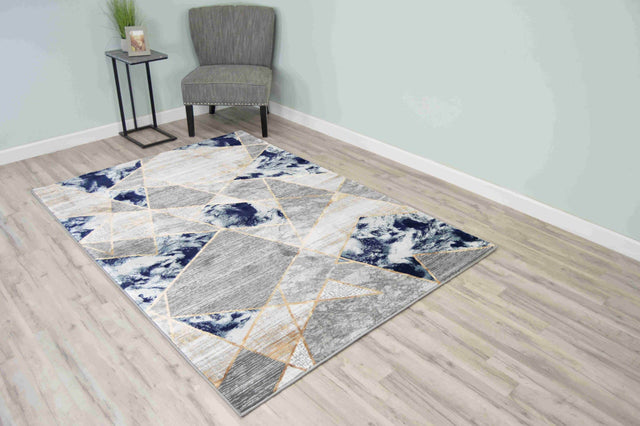 Marble Area Rug 1043 Blue