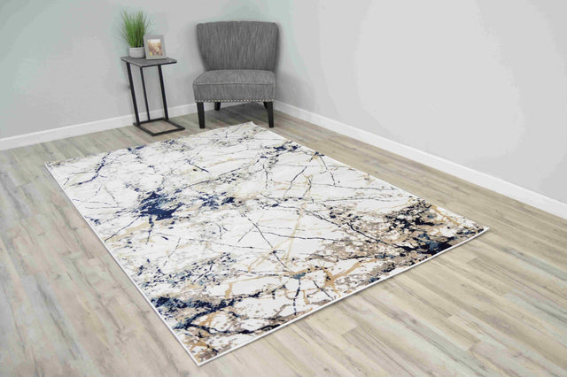 Luxury Area Rug 1132 Beige-Blue