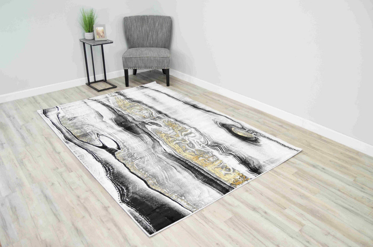 Luxury Area Rug 1135 Black