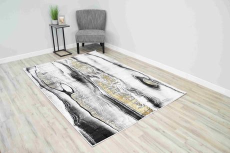 Luxury Area Rug 1135 Black