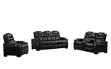 Braden Black 3 PC Sofa, Loveseat, Chair