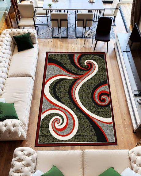 Star Area Rug 1308 Red