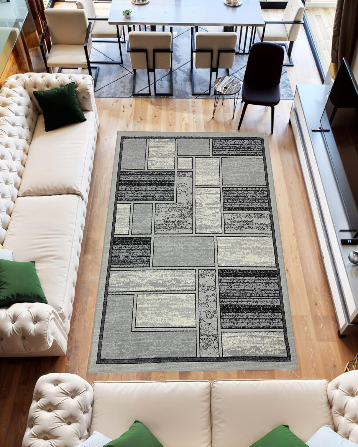 Star Area Rug 1309 Grey