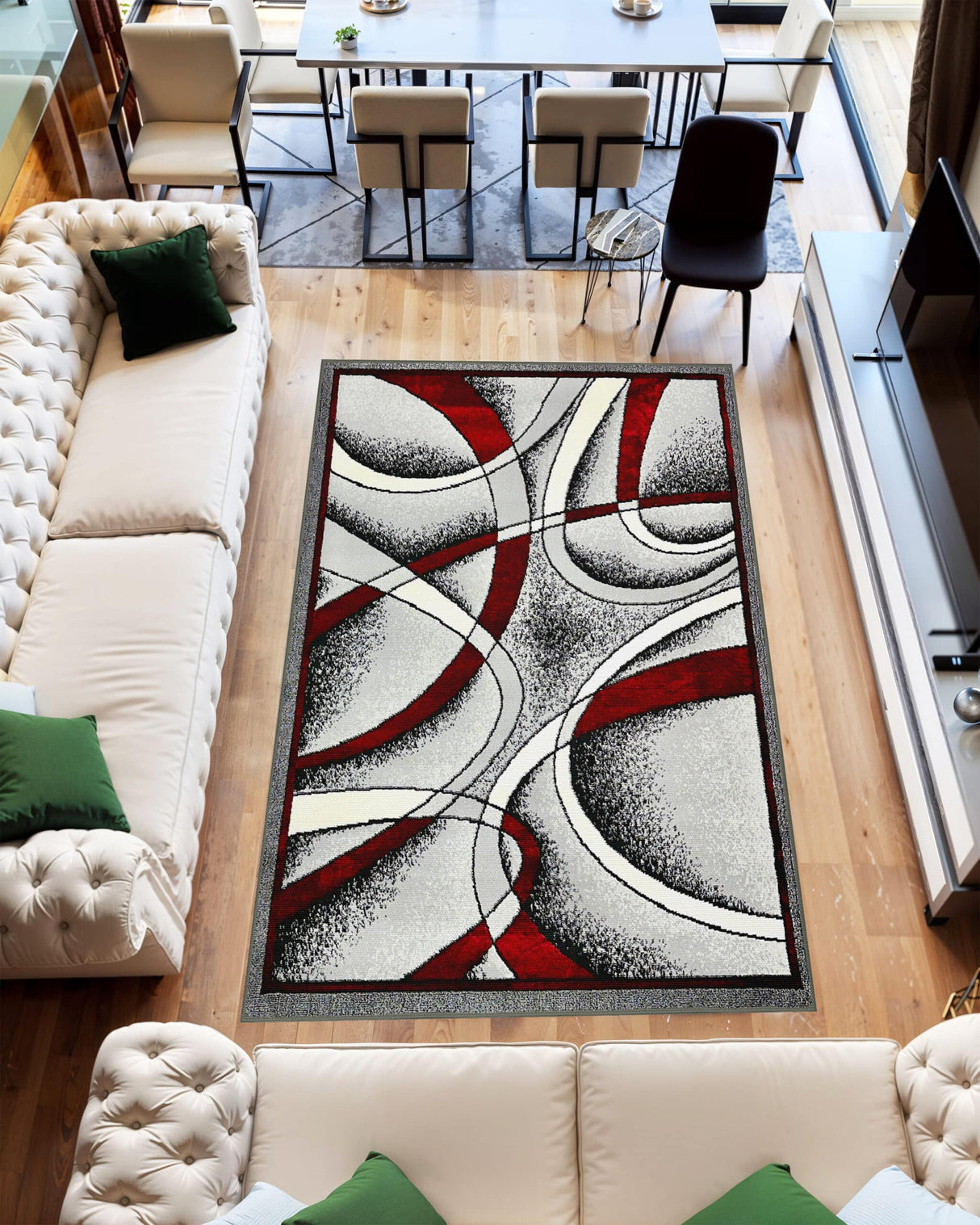 Star Area Rug 1310 Red