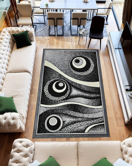 Star Area Rug 1311 Black