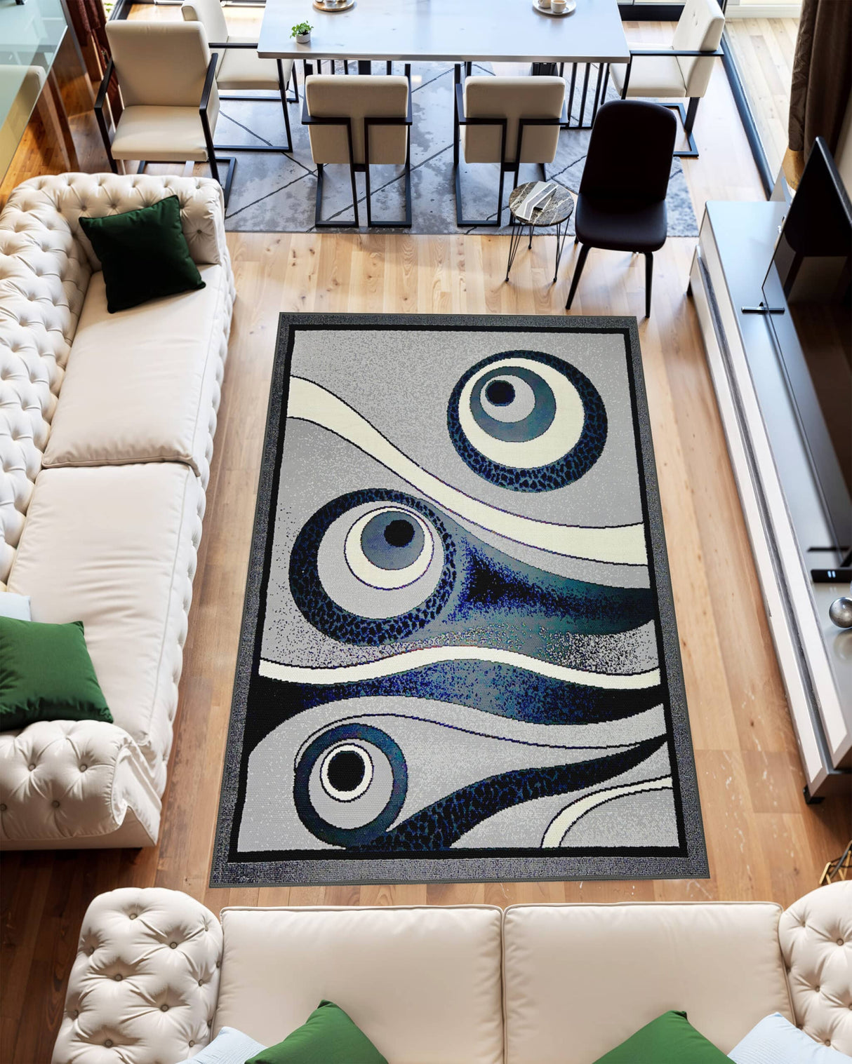 Star Area Rug 1311 Navy