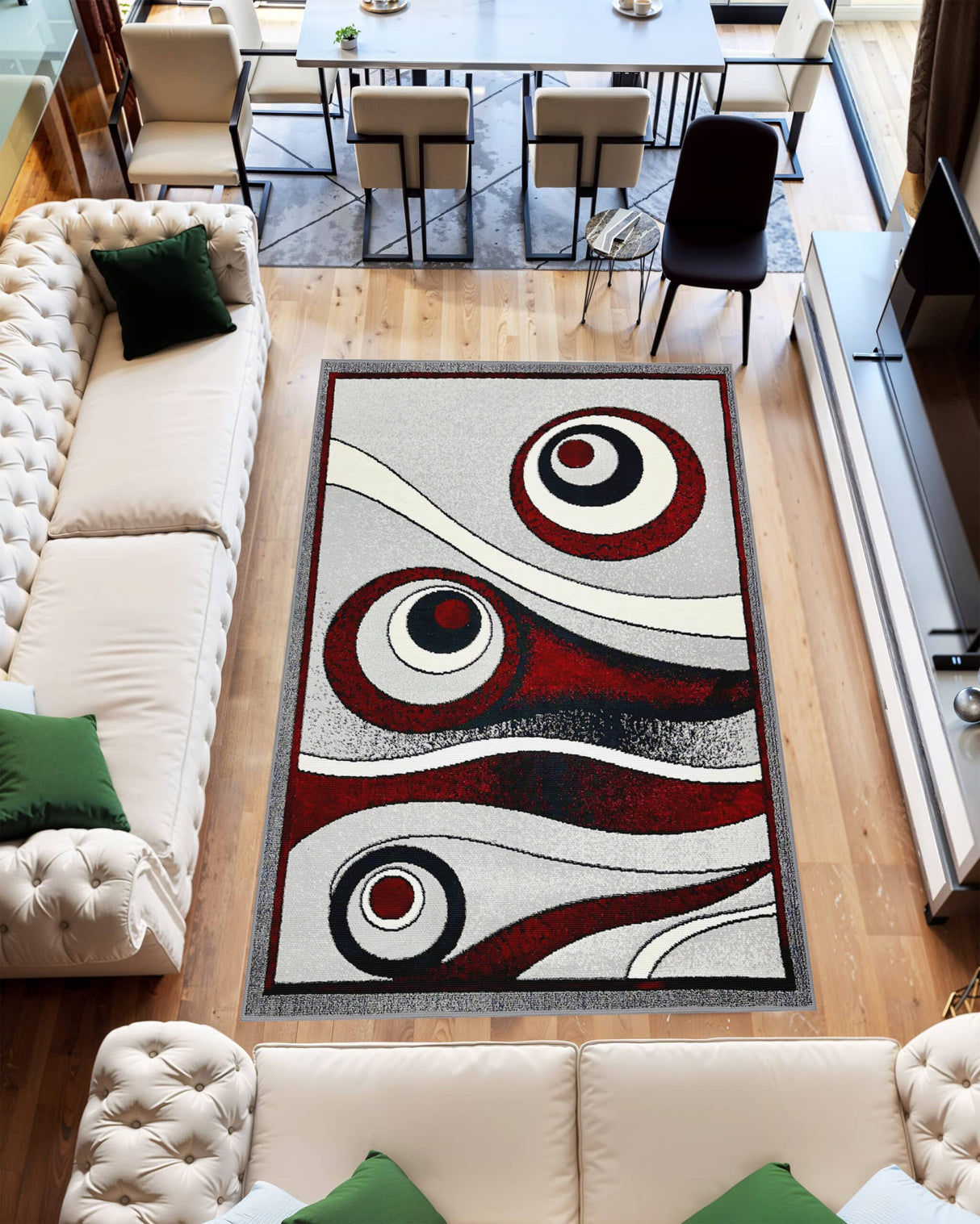 Star Area Rug 1311 Red