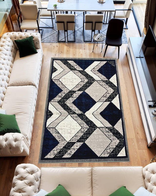 Star Area Rug 1312 Navy