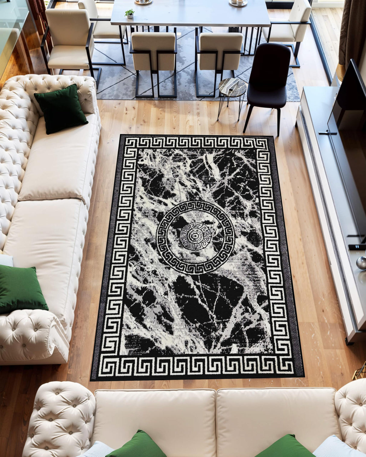 Star Area Rug 1313 Black