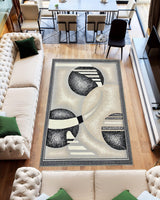 Star Area Rug 1317 Grey