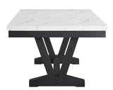 VANCE FAUX MARBLE DINING TABLE
