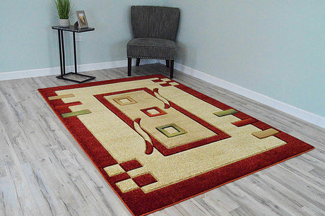 Premium Area Rug 1347 Terracotta