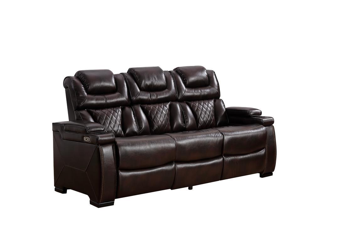 Braden (Power) Living Room Set - Brown