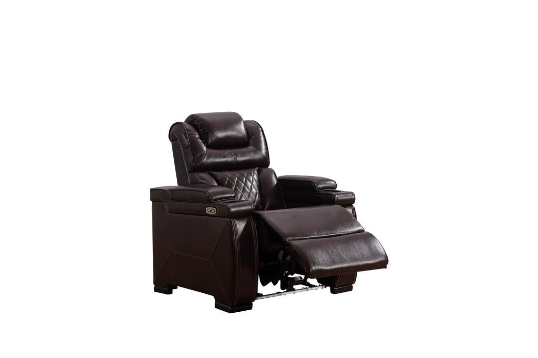 Braden (Power) Living Room Set - Brown