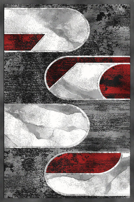 Urban Area Rug 15175 Grey-Red