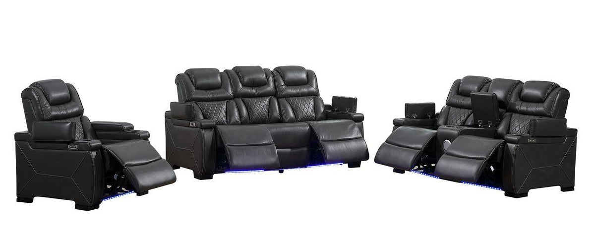 Braden (Power) L491- 3-Piece - Grey