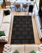 Infinity Shaggy Area Rug 1522 Black