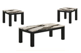 Ivy 3-Piece Cocktail Set Faux Marble Brown