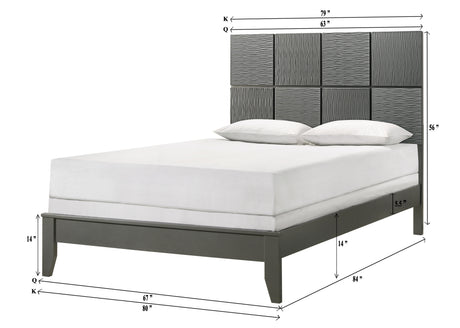 Denker Gunmetal Bedroom Group