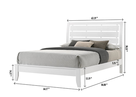 Evan White Bedroom Group Queen bed
