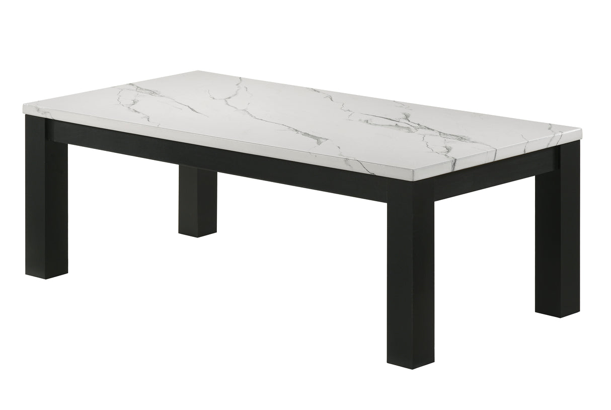 Ivy 3-Piece Cocktail Set Faux Marble White