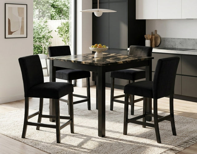 Lennon 5-Piece Ct Set-Faux Marble Gdbk