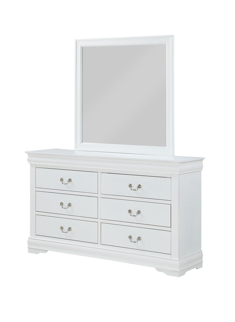 Louis Philip Mirror - White