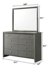 Denker Gunmetal Bedroom Group dresser and mirror