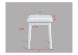 Cecilia Vanity Table & Stool-White