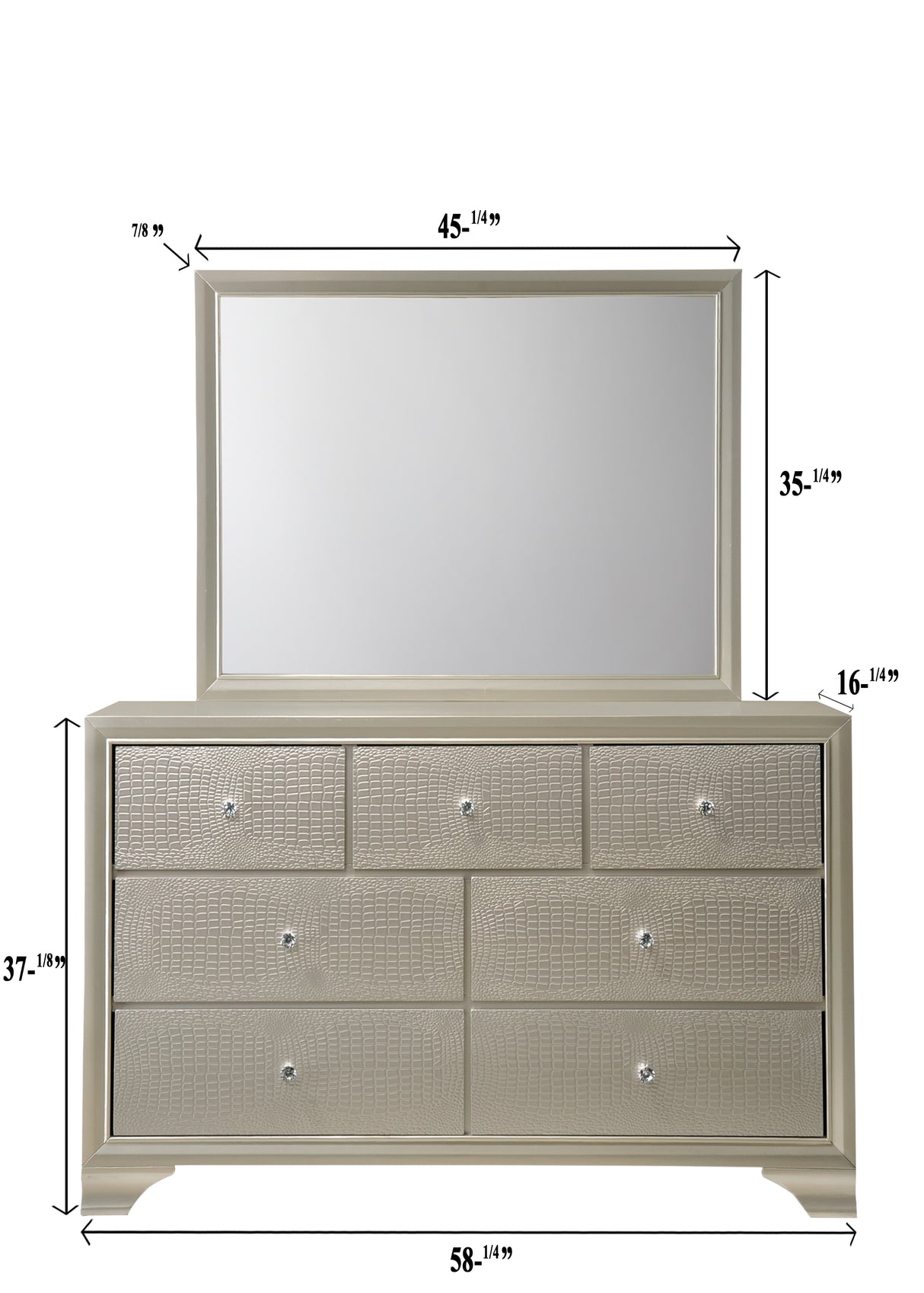 Lyssa Bedroom Group dresser and mirror