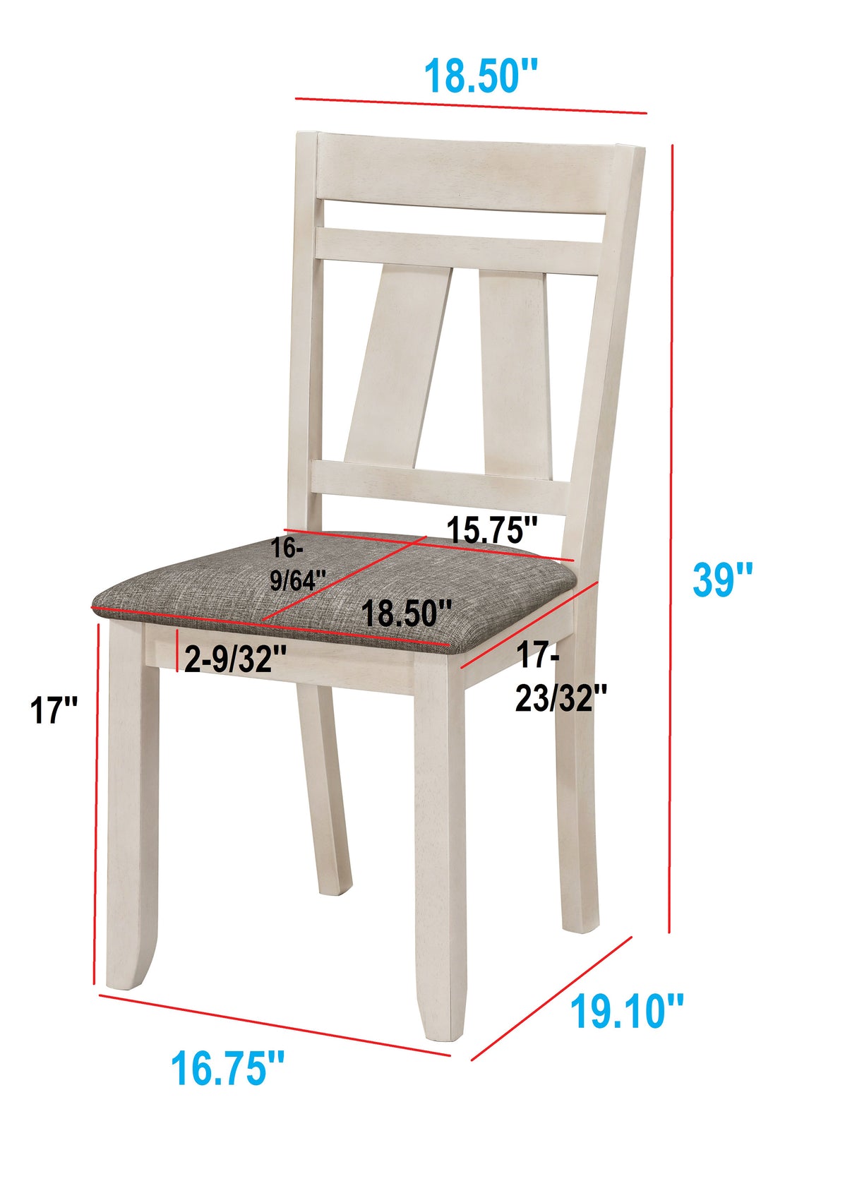 MARIBELLE SIDE CHAIR CHALK WARMGREY
