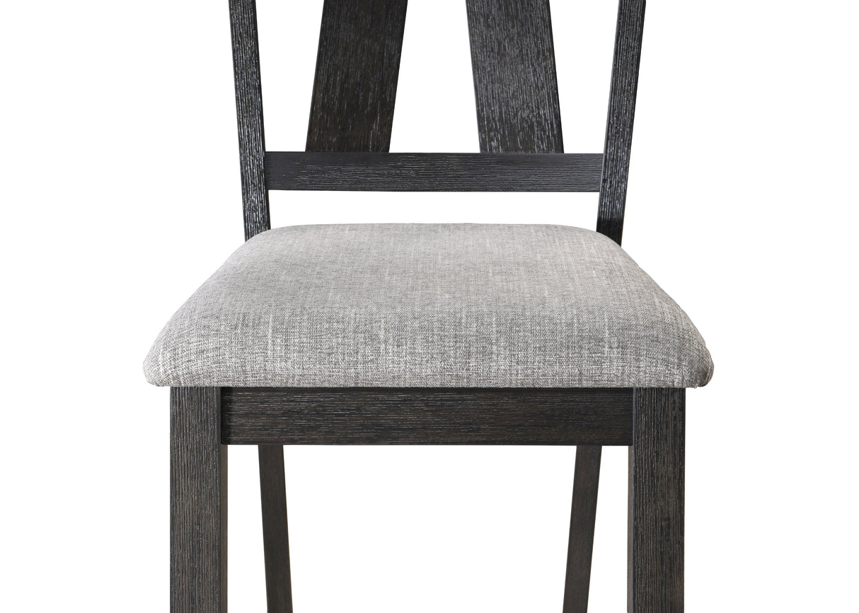 MARIBELLE SIDE CHAIR WHEAT CHARCOAL