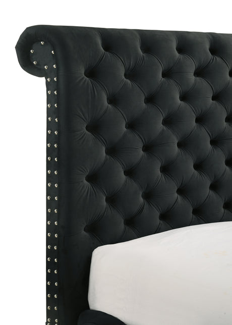 Voltare Fireplace/Tv Lift Bed Black